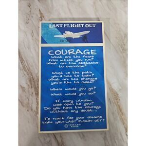 Pilots Prayer Last Flight Out 1995 Lfoi Elise Wall Hang Louis A. Laferriere